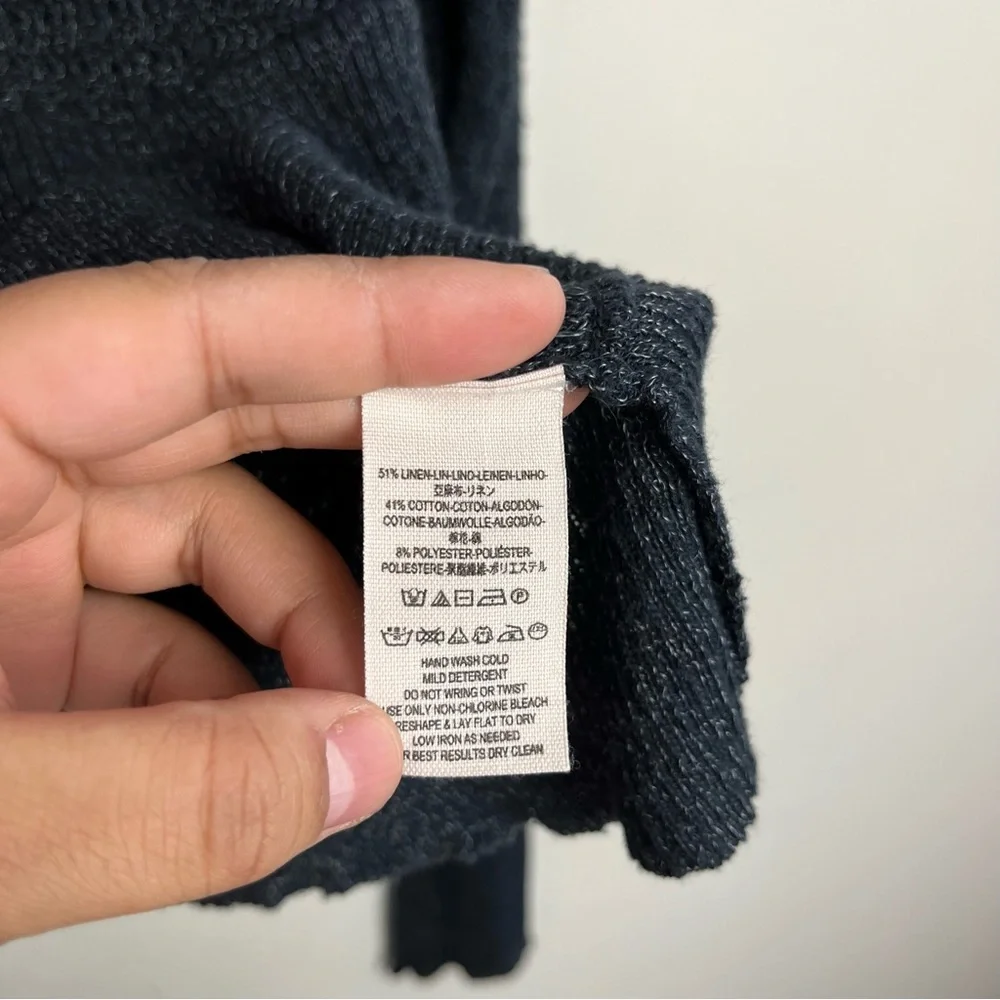Free People Charcoal Gray Mock Neck Sweater Size S Women